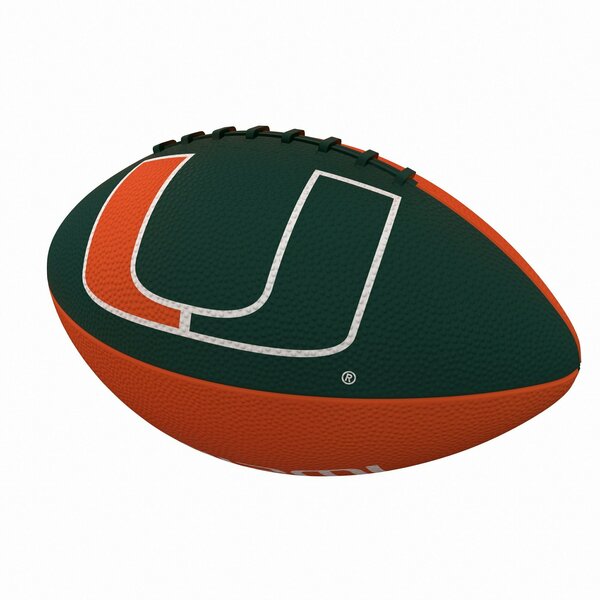 Logo Brands Miami Pinwheel Logo Junior Size Rubber Football 169-93JR-2